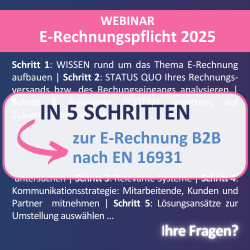 Aktuelles Webinar E Rechnungspflicht