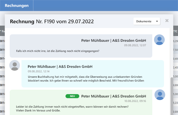 SY Business - Screenshot - Rechnung bearbeiten